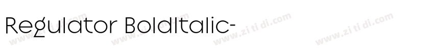 Regulator BoldItalic字体转换